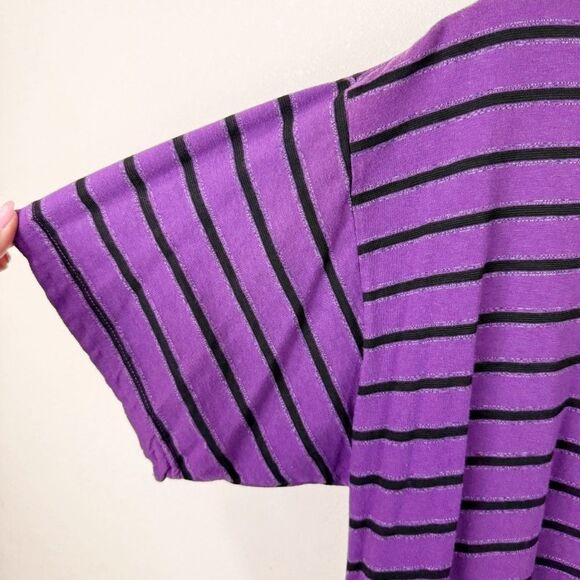 Guess Vintage Deadstock Y2K Purple Spell Out Logo Short Sleeve Tee Shirt XL - Picture 6 of 8